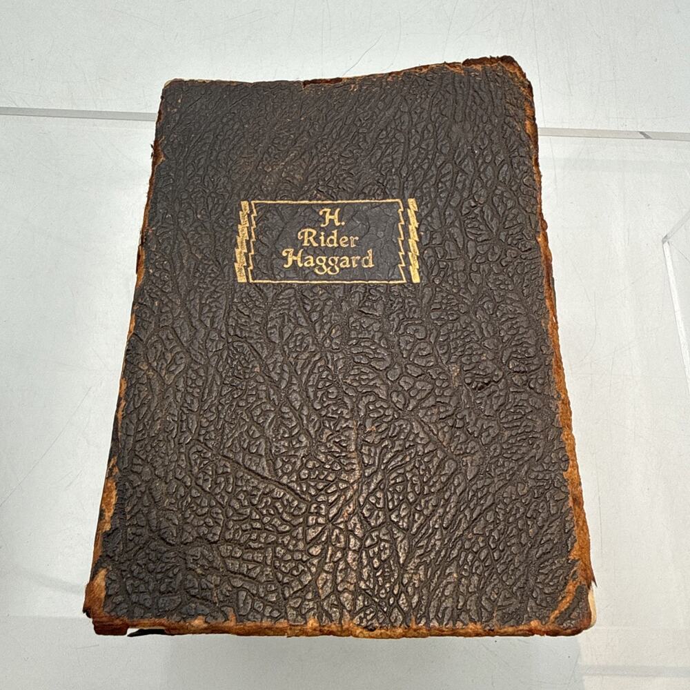 1928 The Works of H. Rider Haggard Walter J. Black Publisher Leather hide Book
